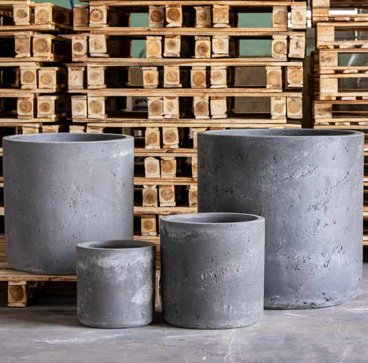 Aurella | Onyx Dusk – 55cm Extra Large Concrete Cylinder Planter