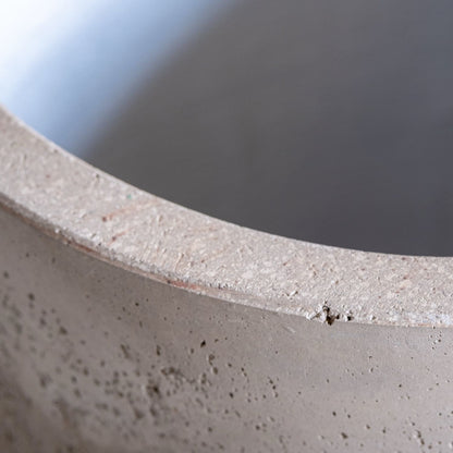 Aurella | Truffle – 70cm Extra Large Concrete Cylinder Planter