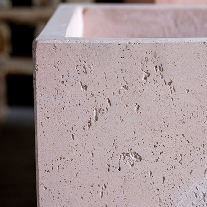 Cubrosa | Blushstone – 70cm Extra Large Concrete Cube Planter