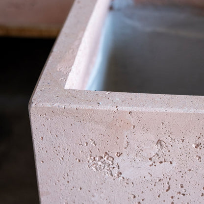 Cubrosa | Blushstone – 70cm Extra Large Concrete Cube Planter