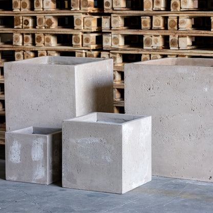 Cubrosa | Truffle – 55cm Large Square Concrete Planter