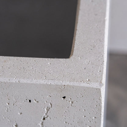 Cubrosa | White Mist – 55cm Large Square Concrete Planter