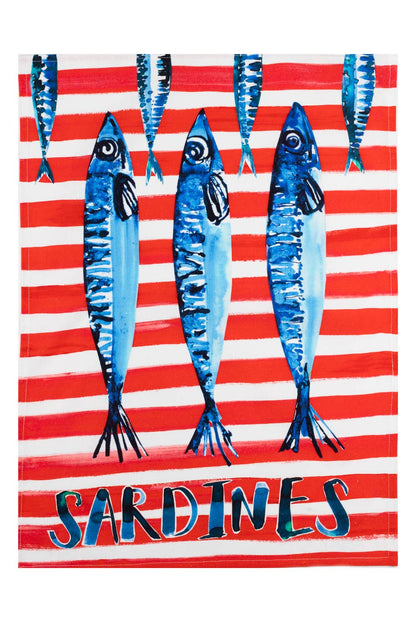 Sardines Tea Towel