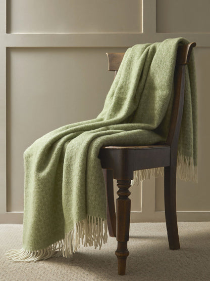 Isobel Crescent Pure New Wool Throw - Fern