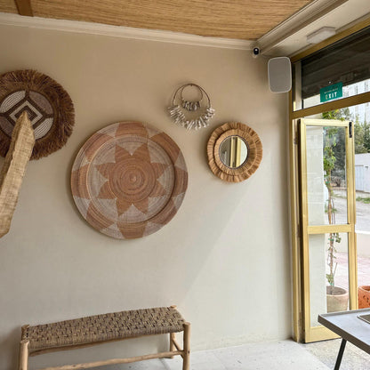 Handmade Round Wall Glass Mirror