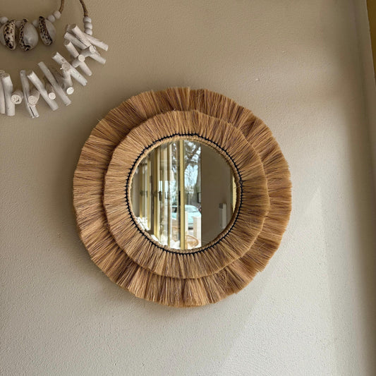 Handmade Round Wall Glass Mirror
