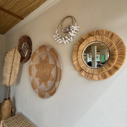 Handmade Round Wall Glass Mirror