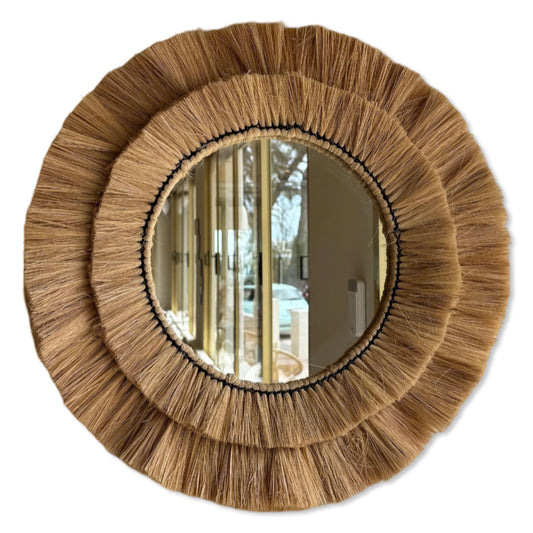 Handmade Round Wall Glass Mirror