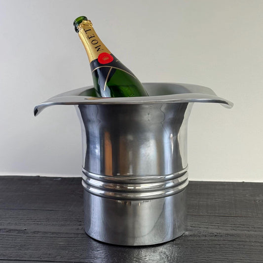 Top Hat XL ~ Solid Cast Champagne Ice Bucket - Wine Cooler Bath