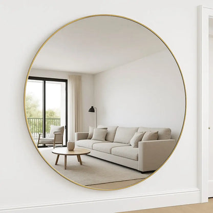 Rei - XXL Round Gold Metal Circle Mirror - 180cm x 180cm
