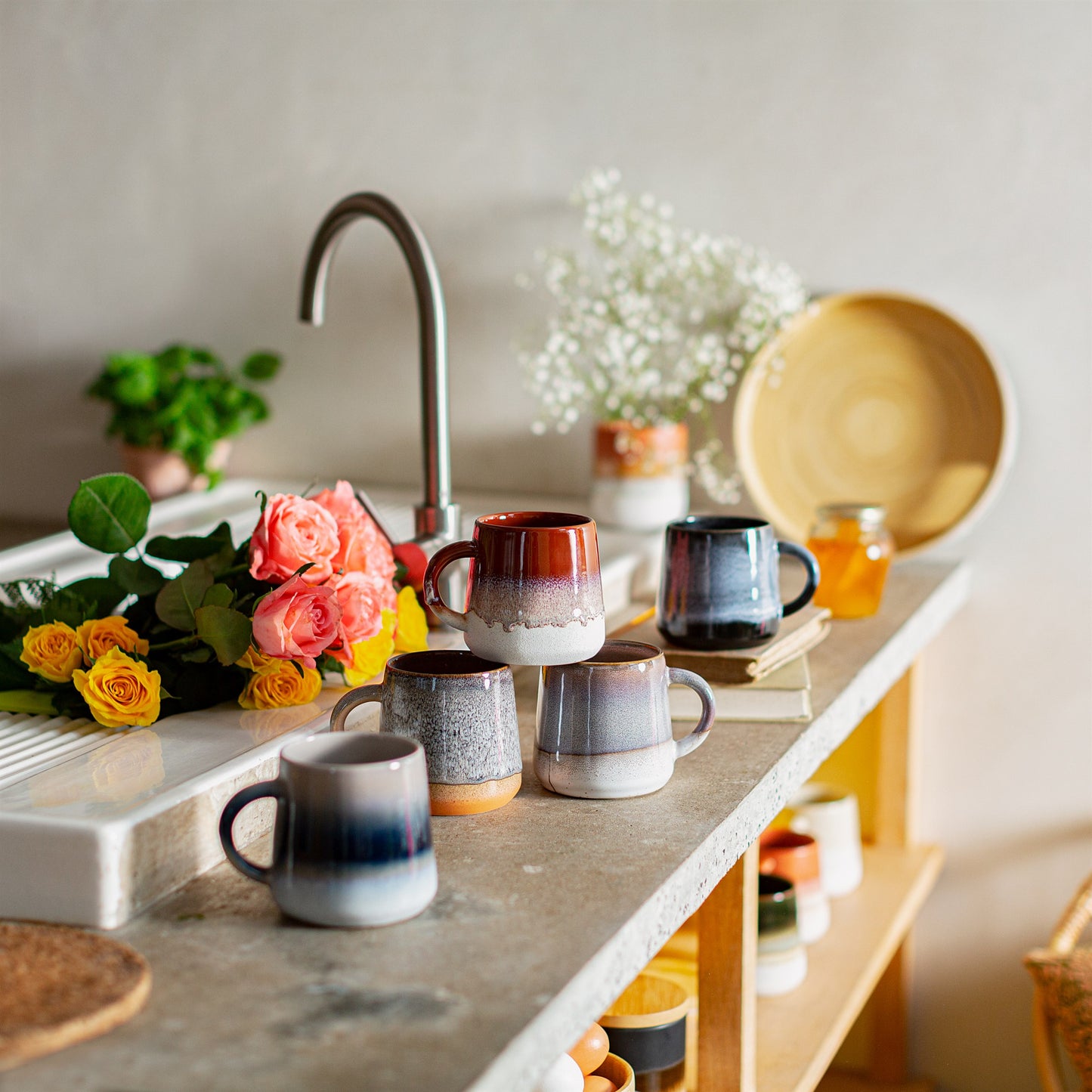 Chocolate Brown Mojave Glaze Mug