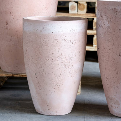 Vessara | Blushstone – 52cm Large Tall Concrete Planter