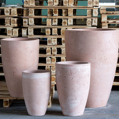 Vessara | Blushstone – 52cm Large Tall Concrete Planter