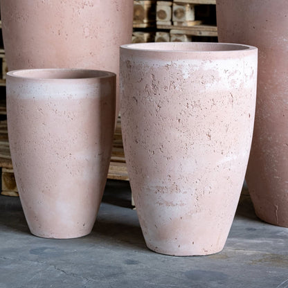 Vessara | Blushstone – 52cm Large Tall Concrete Planter