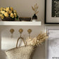 Woven Seagrass Shopper hanging by Home and bay