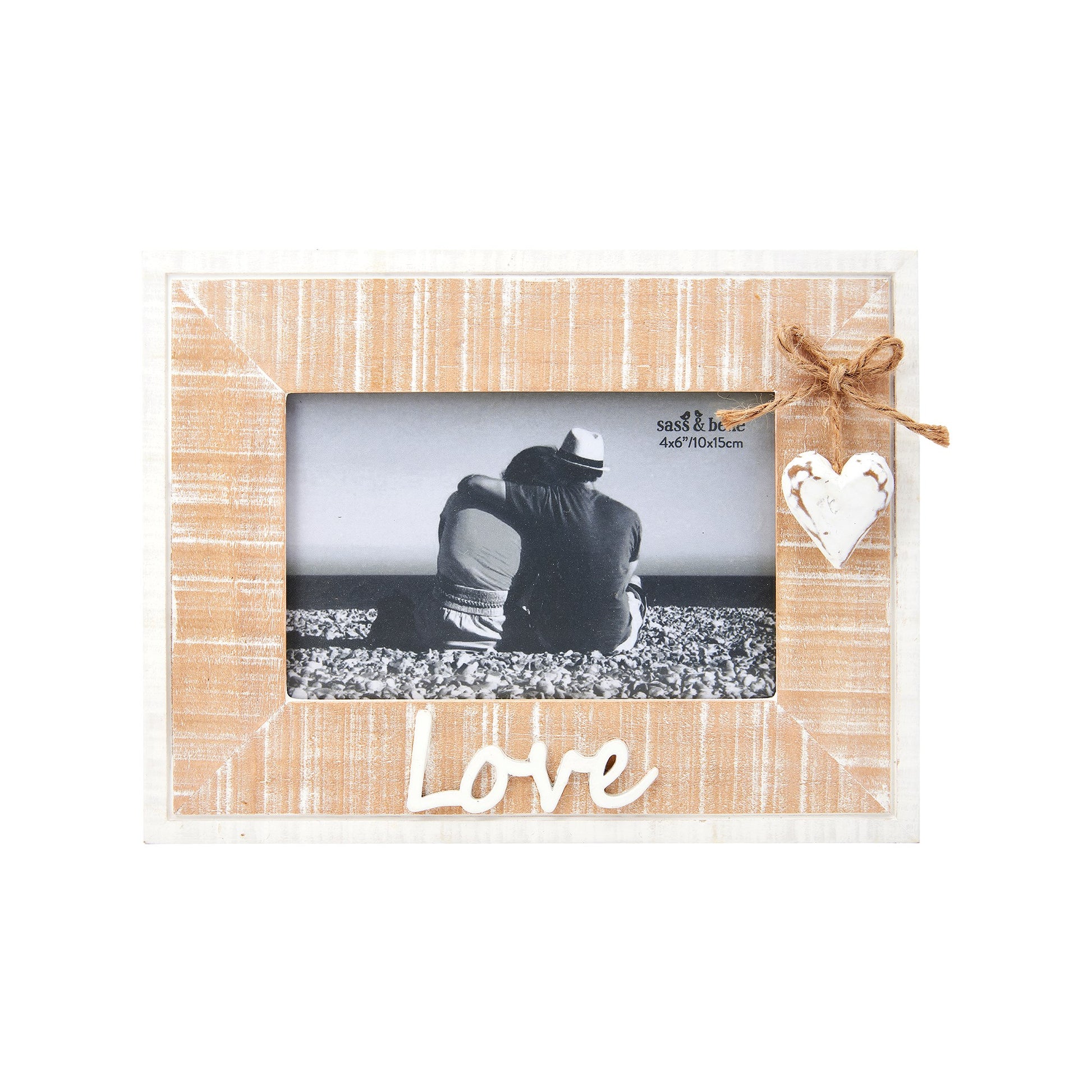 Wooden Heart Photo Frame from Home and Bay