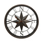 Rose of the Winds Metal Clock