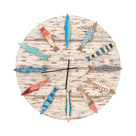 Coloured Fishes Wall Clock