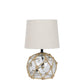White Glass Buoy Table Lamp