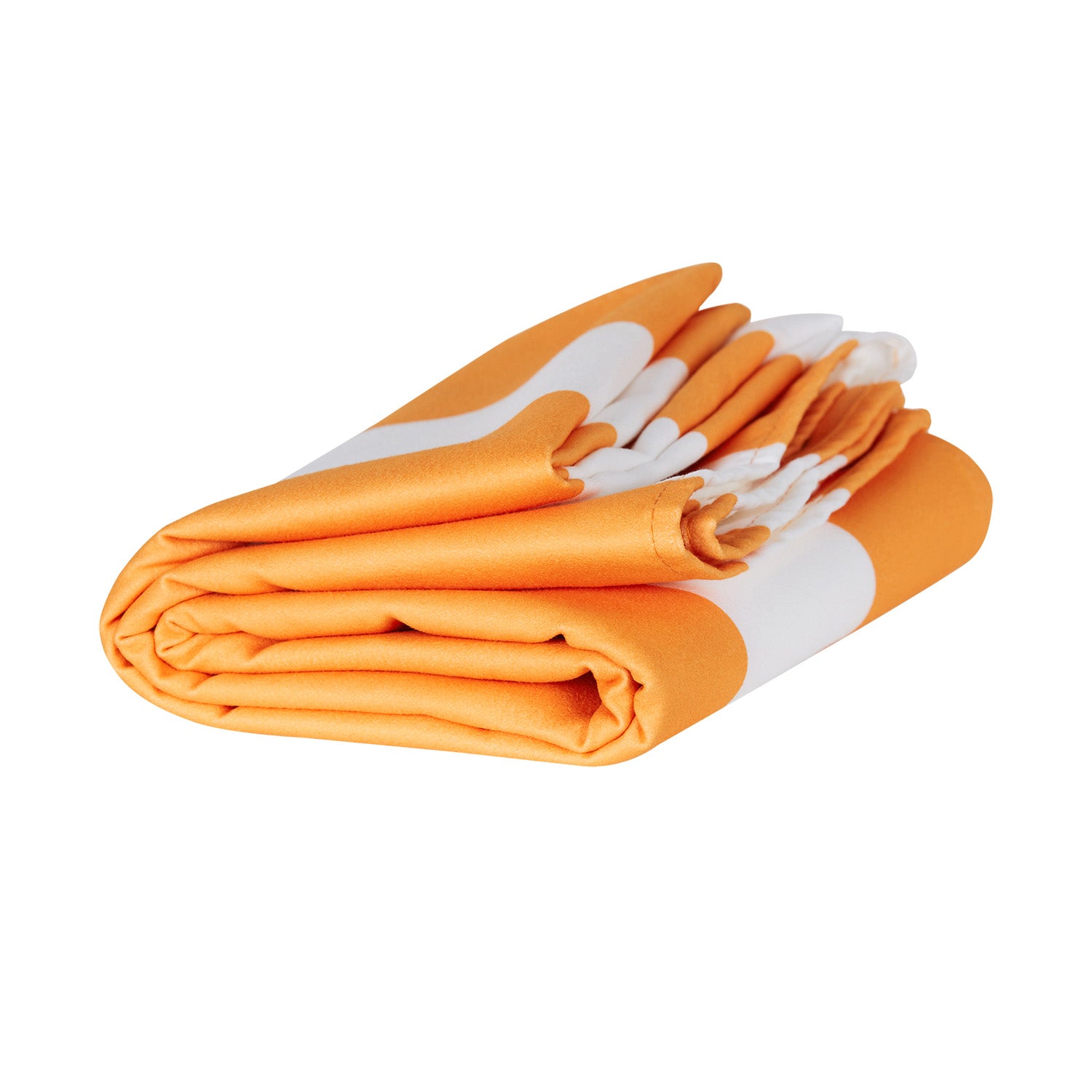 Large Quick Dry Beach Towel - Ipanema Orange from Home and Bay folded