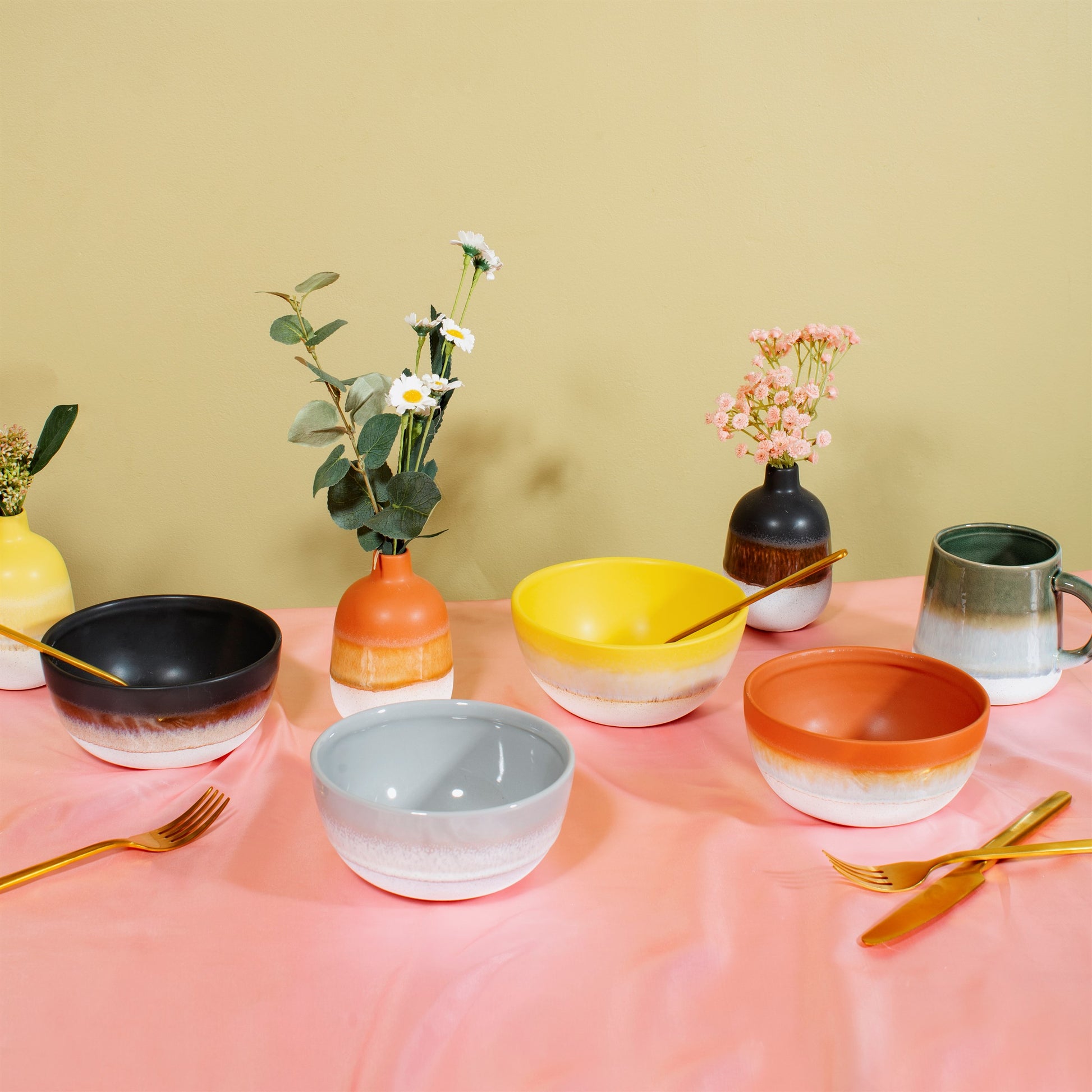 Mojave Glaze Yellow Bowl range from Home and Bay