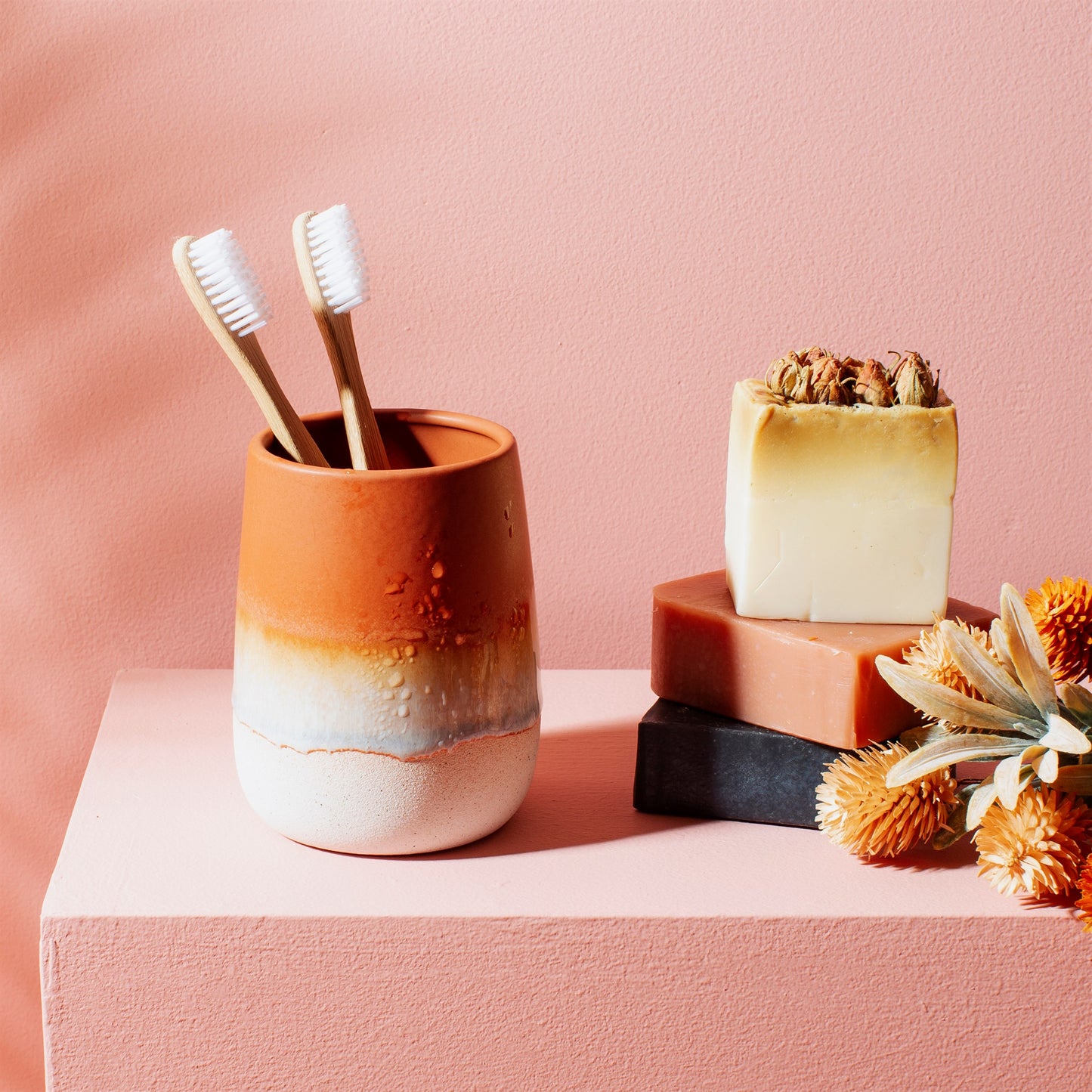 Mojave Glaze Terracotta Tumbler lifestyle from Home and Bay