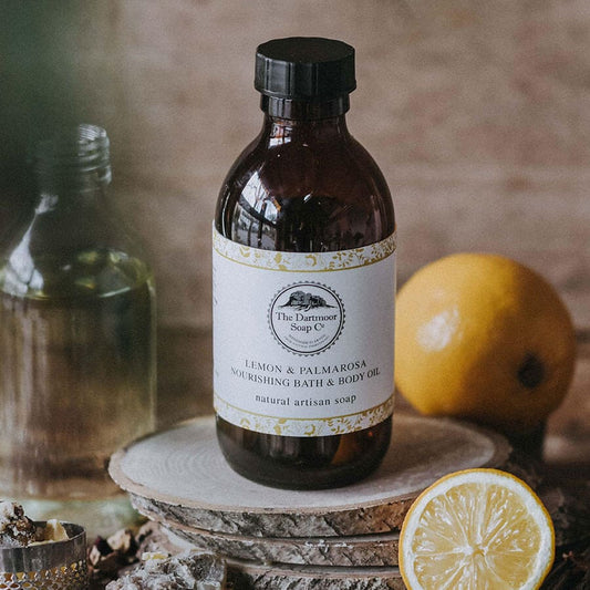 Lemon & Palmarosa Bath & Body Oil by The Dartmoor Soap Co