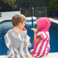 Kids Poncho in Phi Phi Pink Ages 4-7 by Dock and Bay