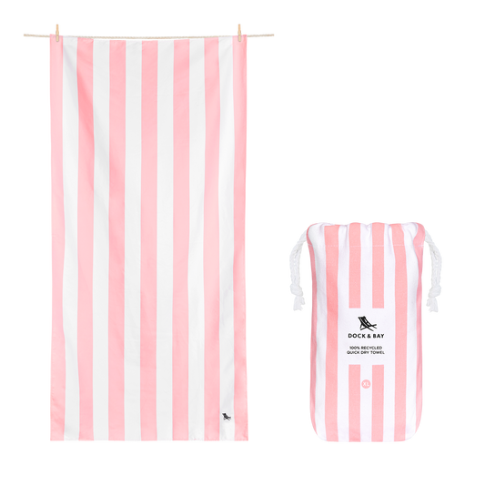XL Malibu Pink Beach Towel by Dock & Bay