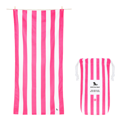 XL Phi Phi Pink Beach Towel by Dock & Bay