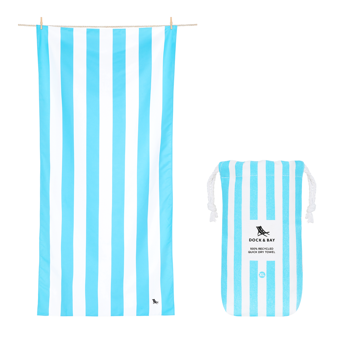 XL Dock & Bay Tulum Blue Beach Towel