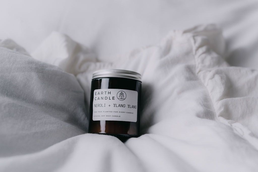 Earth Candle Co Neroli & Ylang Ylang Wooden Wick Candle