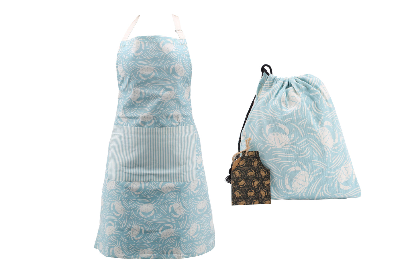 Blue Crab Apron with Gift Bag from Home and Bay