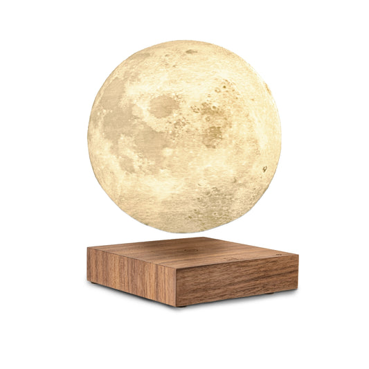 Gingko Smart Moon Lamp on Walnut base