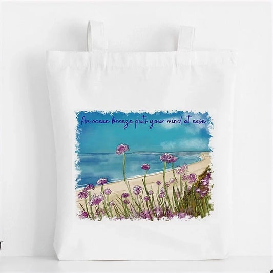 Ocean Breeze Luxury Canvas Tote Bag by H'Art and Design