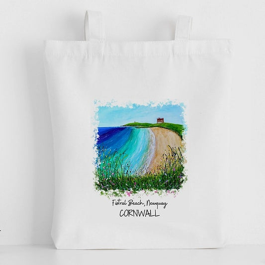 Fistral Beach Luxury Canvas Tote Bag by H'Art and Design