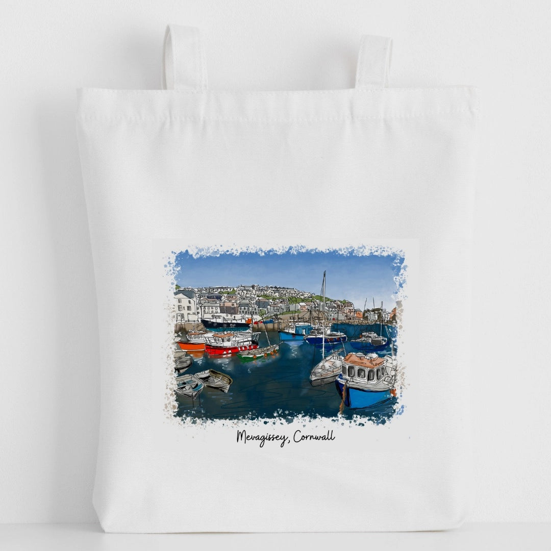 Mevagissey Luxury Canvas Tote Bag by H'Art and Design