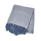 Sass and Belle Blue Herringbone Blanket Throw from Home and Bay