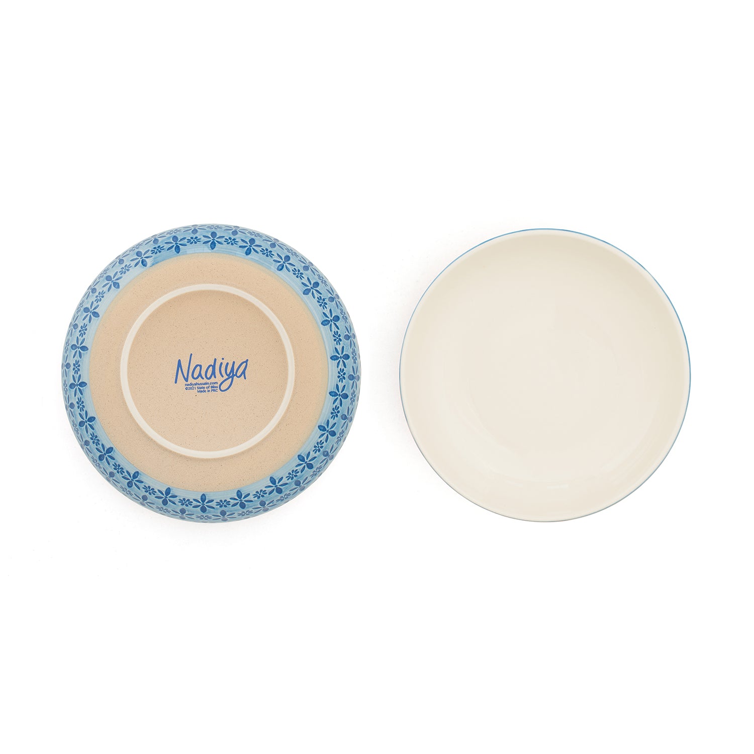 Set of 2 Nadiya Hussain Blue Supper Bowls