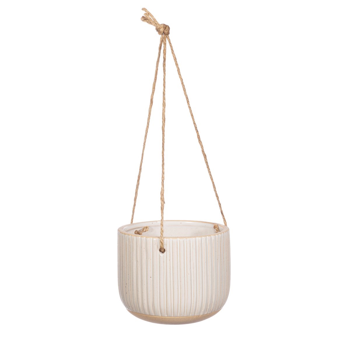 Grooved Hanging Planter