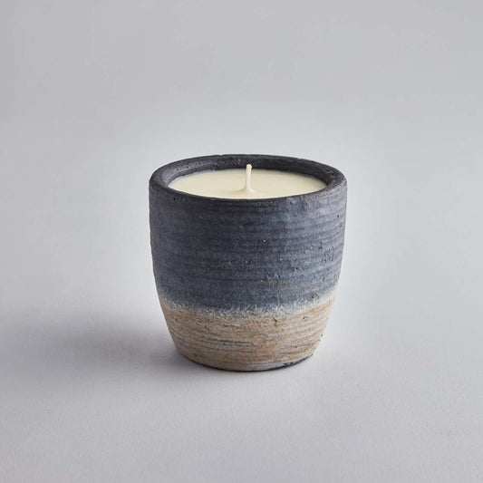 St Eval Large Sea Mist Blue Clay Pot Candle