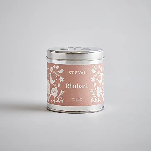 Rhubarb Summer Folk Scented Tin Candle by St Eval