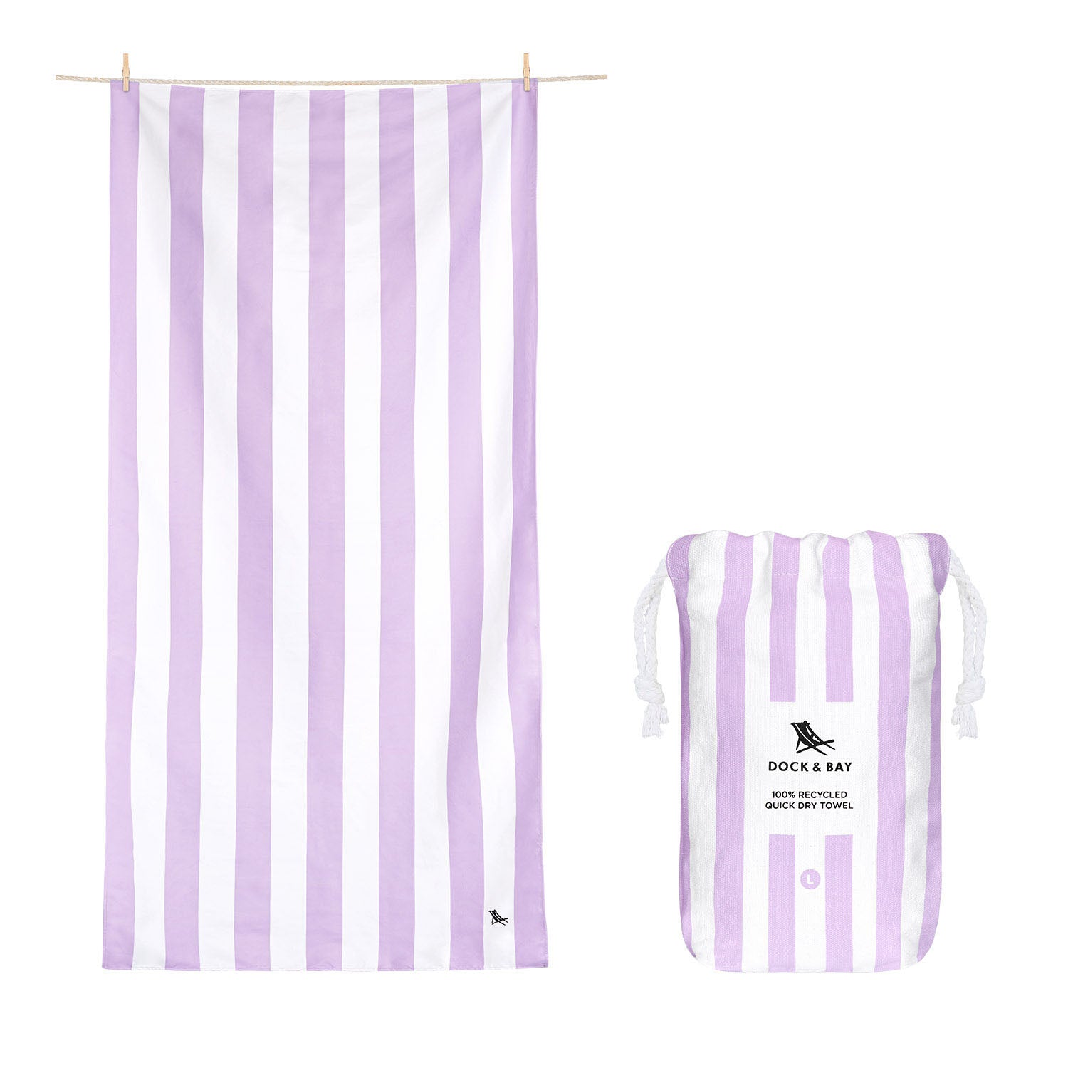 Lilac beach towel