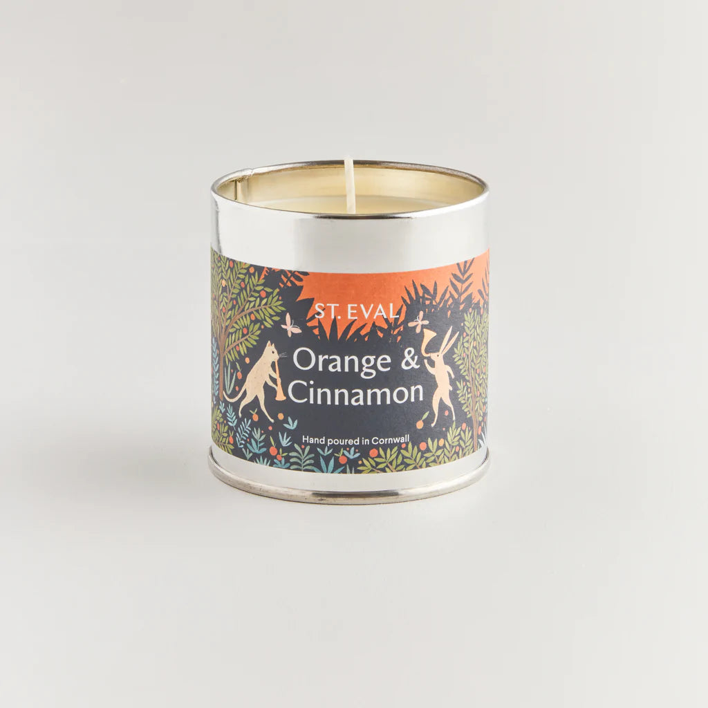 Orange & Cinnamon Scented Tin Candle by St Eval