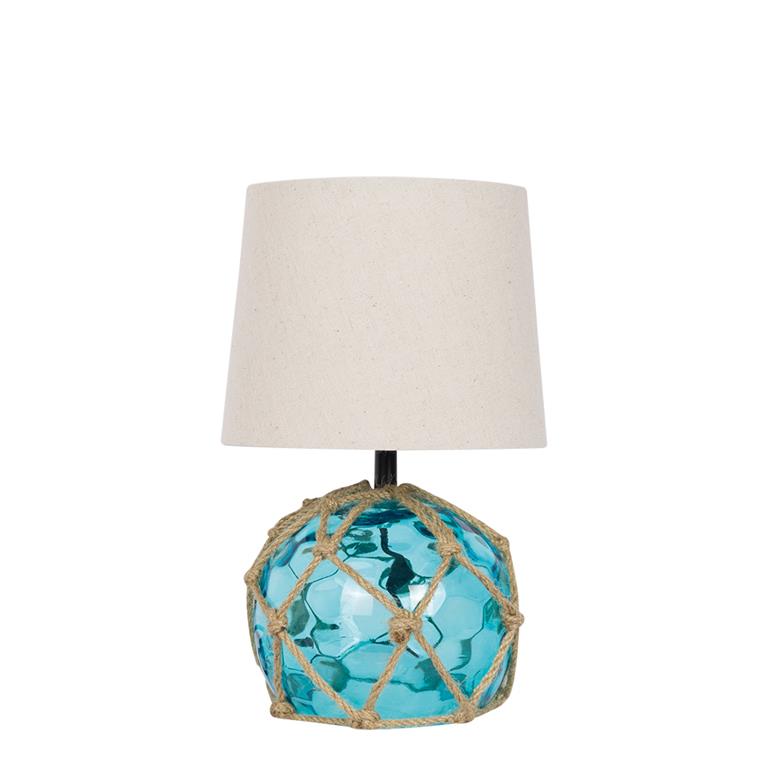 Sea Foam Glass Buoy Table Lamp from Home and Bay