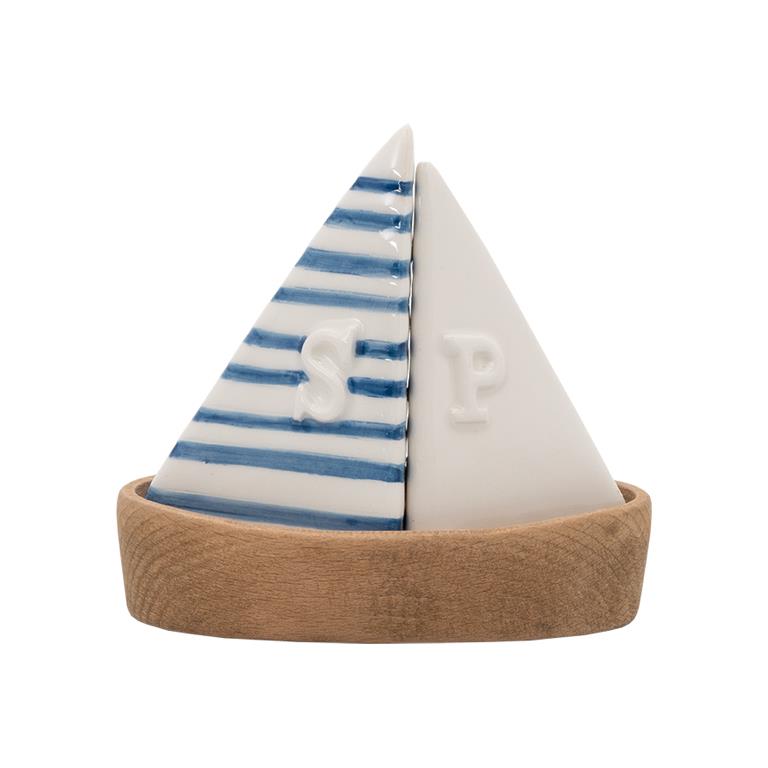 Seaside Sailing Boat Salt and Pepper Shaker Set from Home and Bay
