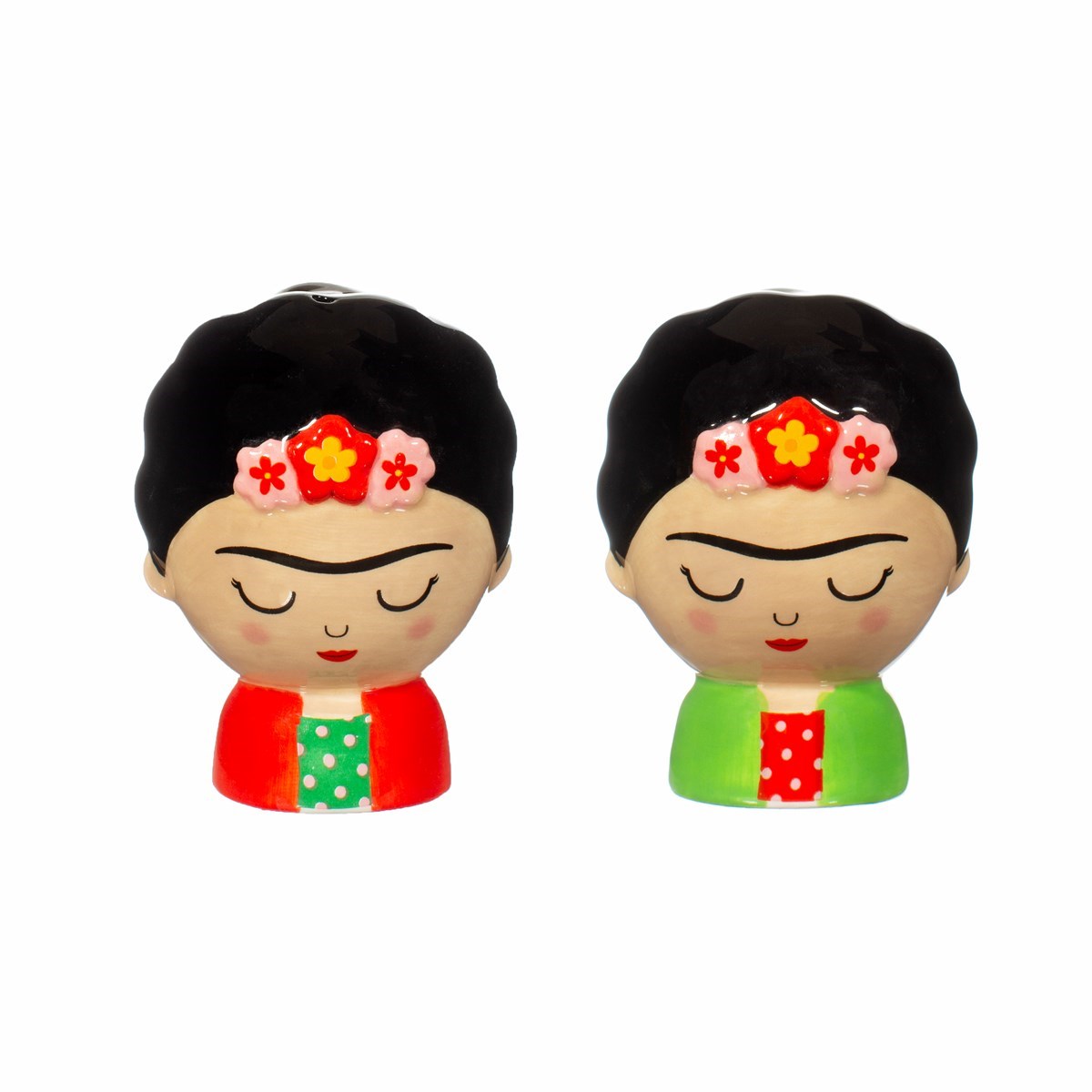 Sass and Belle Frida Kahlo Salt and Pepper Shakers at Home and Bay