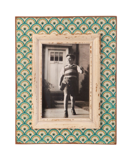 Boudoir Stamp Photo Frame in Aqua by Sass & Belle