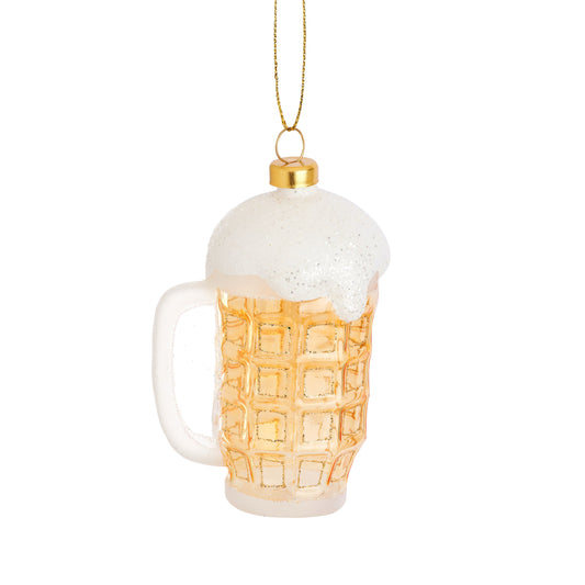 Frothy Beer Shaped Bauble by Sass & Belle