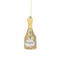 Glitter Prosecco Bottle Shaped Gold Bauble by Sass & Belle
